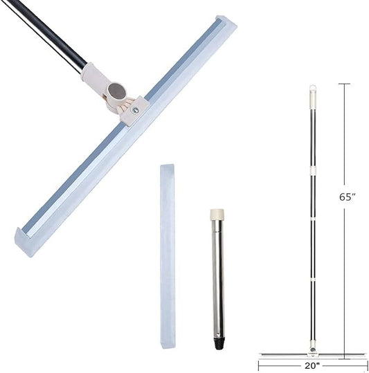 Floor Squeegee 20 inch Silicone Long Handle